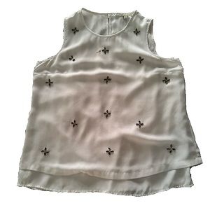 Daniel Rainn white sleeveless top